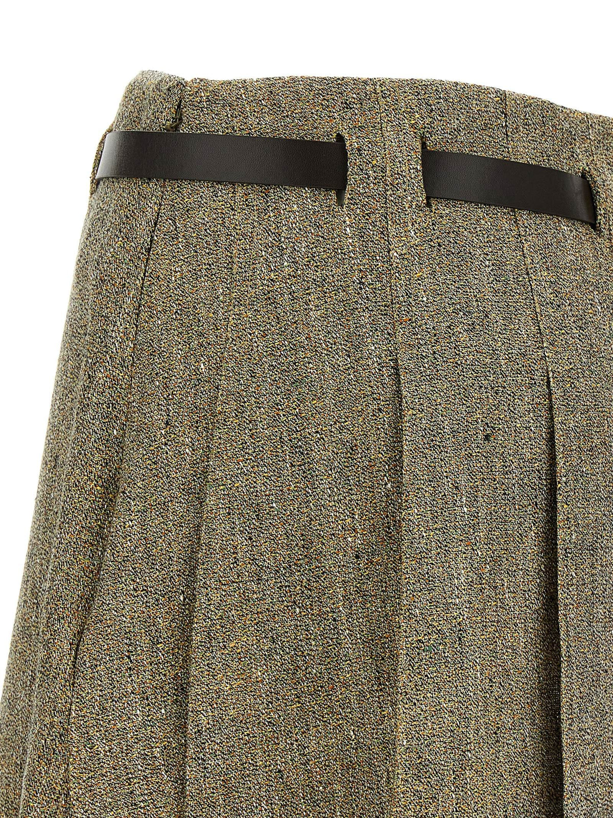 Ferragamo Gancini Belt Skirt Gold
