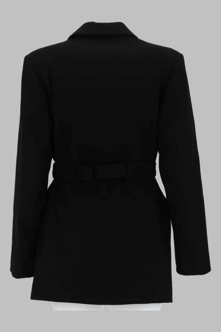 Ganni Women's Blazer in Crepe Con Cintura Black
