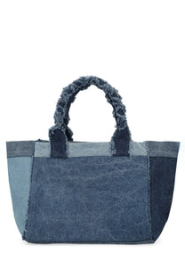 Ganni Women's Borsa Tote Medium in Denim Blue