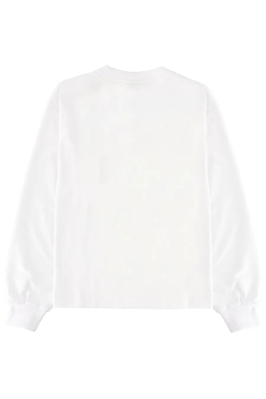 Ganni womens white long-sleeved shirt with soft flowing fabric and gently gathered cuffs