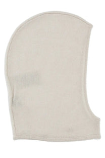 Ganni women’s wool balaclava in off-white ribbed knit with a smooth seamless finish fitted for cold weather use