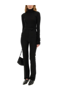 Black long-sleeve fitted turtleneck top made of jersey fabric from The Garment women’s Bree collection