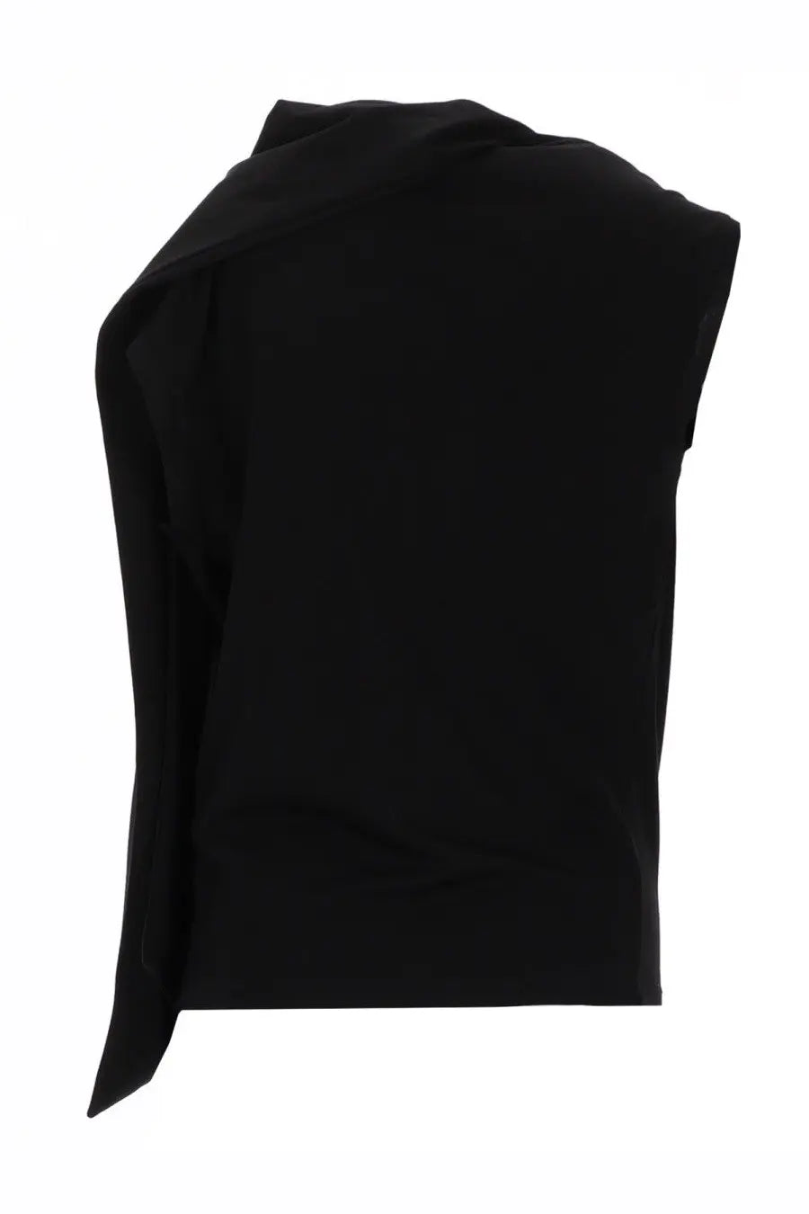 The Garment women’s top scarf black sleeveless with draped fabric and structured minimalist design in black