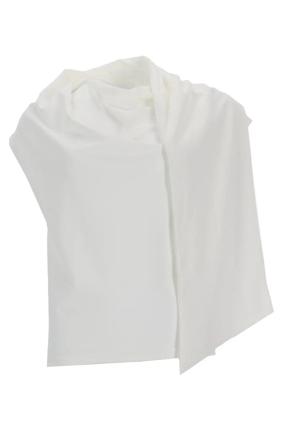 The garment women’s top scarf pink is a soft flowing white scarf made of smooth lightweight fabric