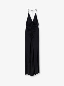 self-portrait Women's Gathered Jersey Long Dress Black