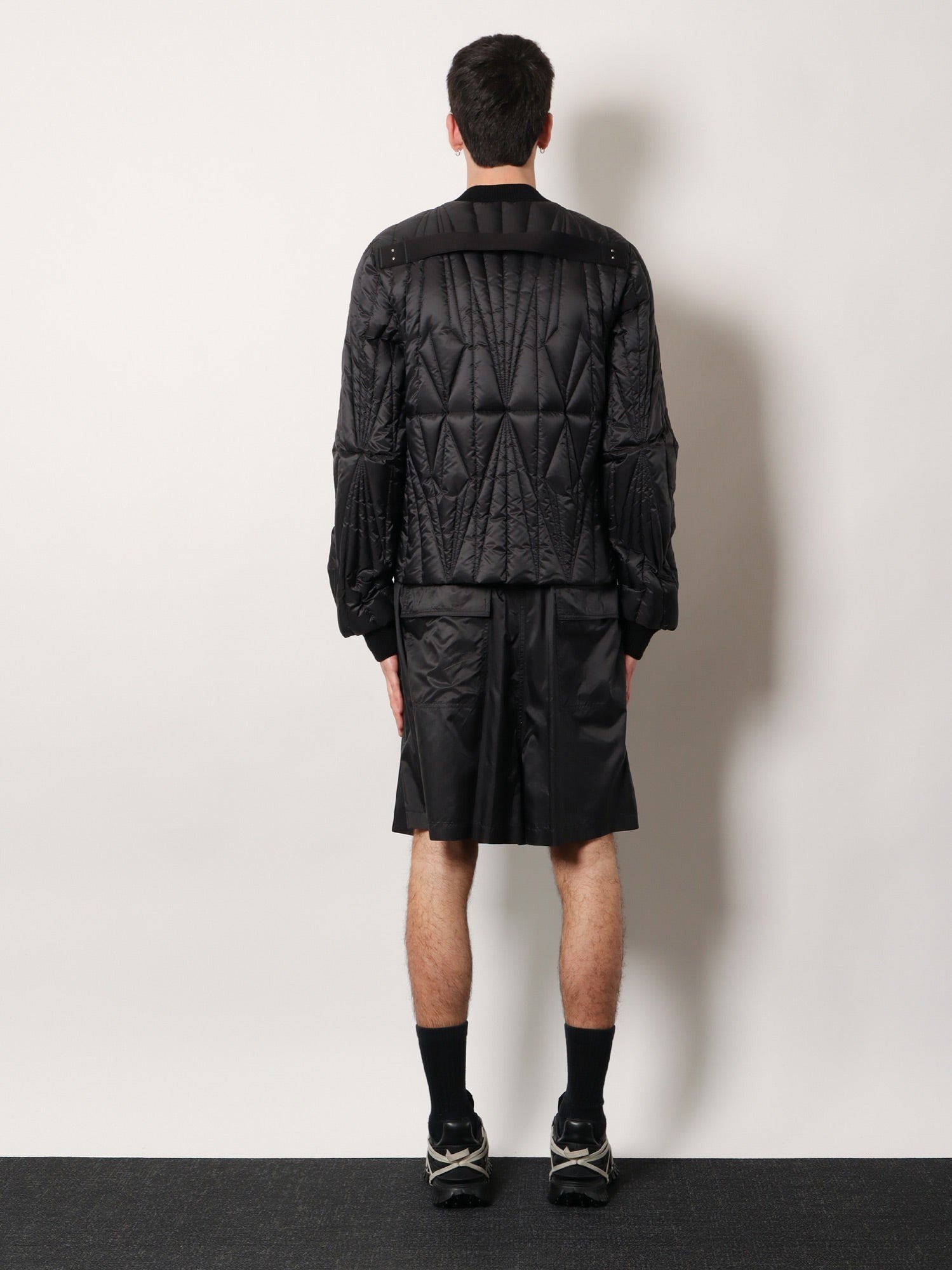 Rick Owens Men's Moncler+rick Owens Geocamo Flight Down Jacket Black