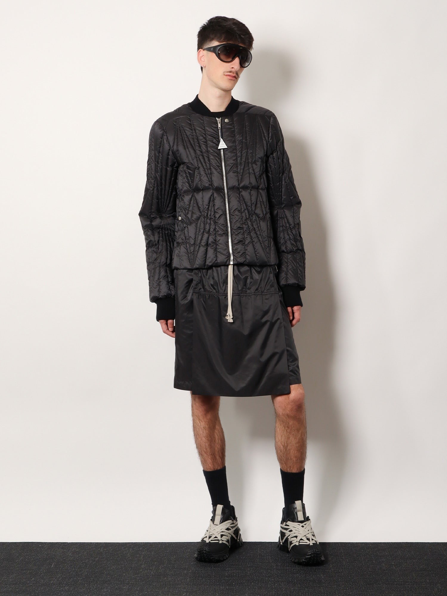 Rick Owens Men's Moncler+rick Owens Geocamo Flight Down Jacket Black