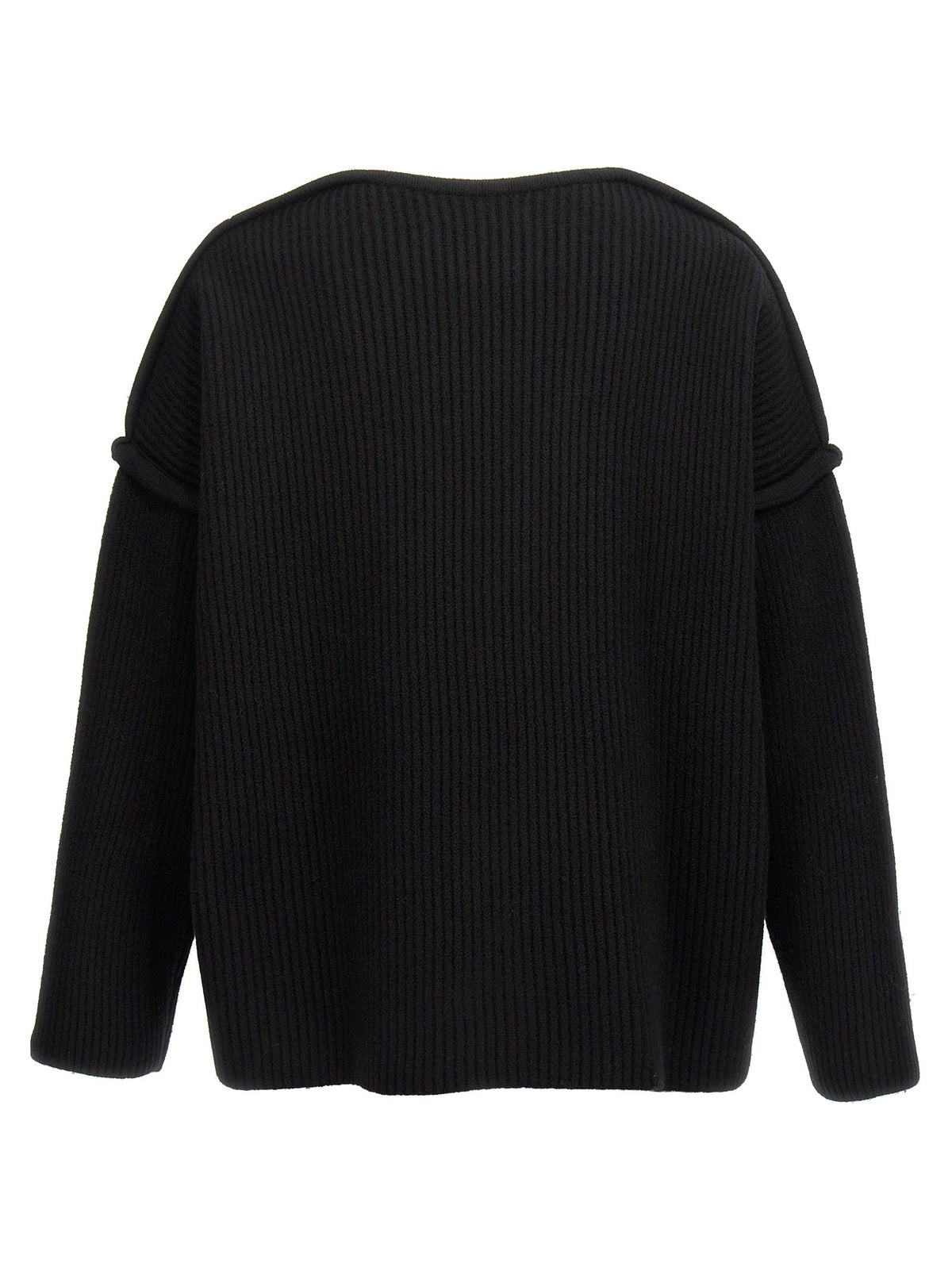 Jil Sander Geometric Neckline Sweater Black