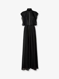Fendi Women's Georgette Dress Black