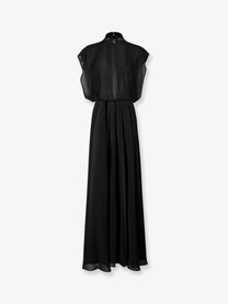 Fendi Women's Georgette Dress Black