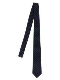 Gucci GG Jacquard Silk Tie Blue