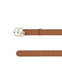 Gucci Women's GG Marmont Belt Brown