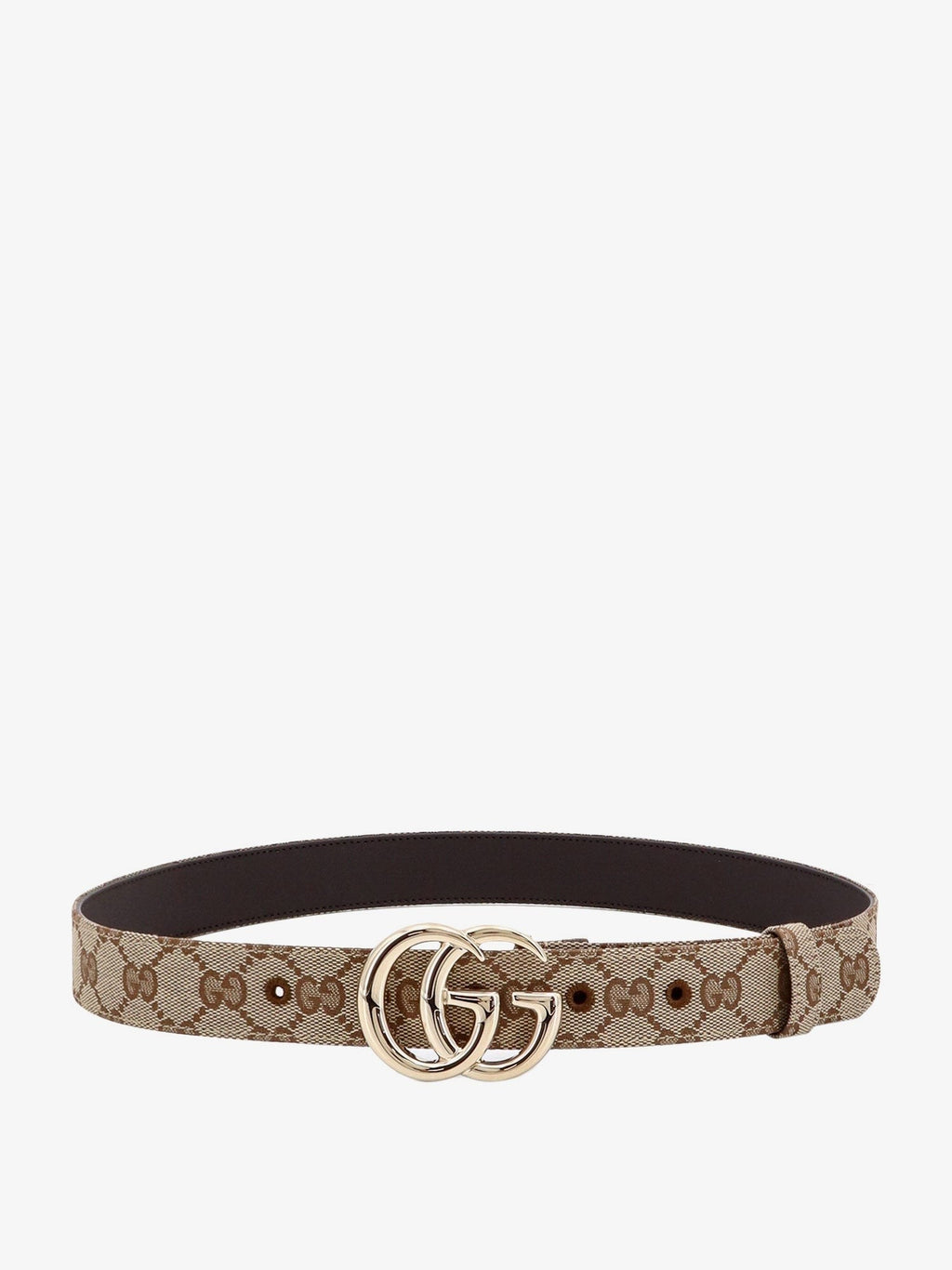 Gucci Women's GG Marmont Coated Canvas Belt Beige