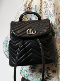 Gucci Women's GG Marmont Mini Backpack Black