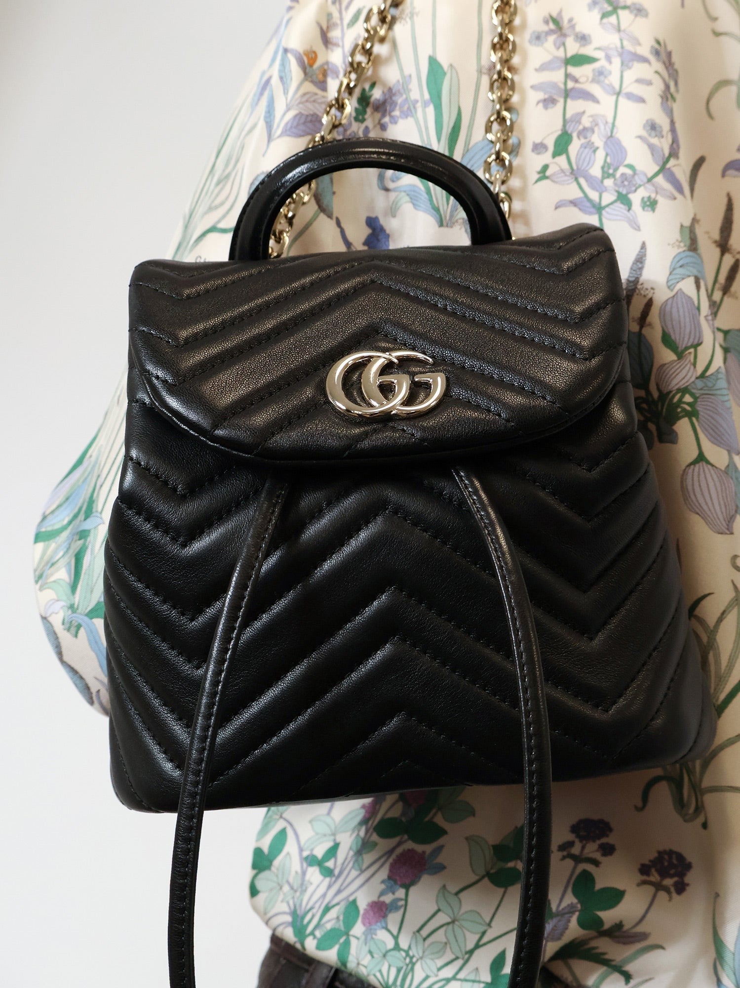 Gucci Women's GG Marmont Mini Backpack Black