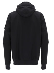 Stone Island Men's Giacca Biker Con Cappuccio Zip Black