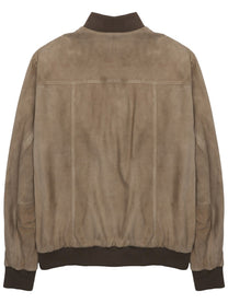 Low Brand Men's Giacca Bomber in Suede Beige