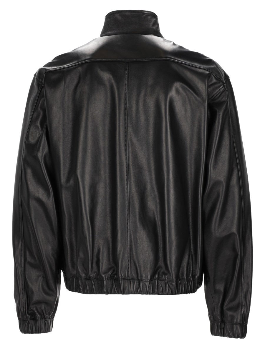 Saint Laurent Men's Giacca Cassandre in Pelle Black