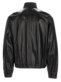 Saint Laurent Men's Giacca Cassandre in Pelle Black