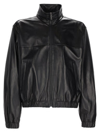 Saint Laurent Men's Giacca Cassandre in Pelle Black