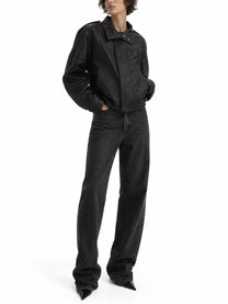 Saint Laurent Women's Giacca Cordo in Pelle Black