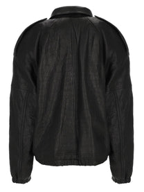Saint Laurent Women's Giacca Cordo in Pelle Black