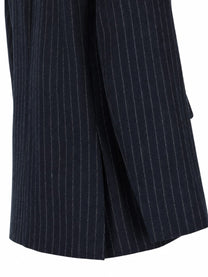 S MAX MARA Women's Giacca Doppiopetto in Lana Gessata Blue