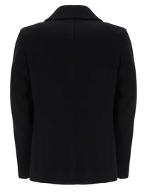BOSS Men's Wool Double-Breasted Jacket Black, view 2
