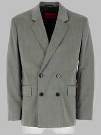 HUGO BOSS Men's Giacca Doppiopetto Karlo Grey