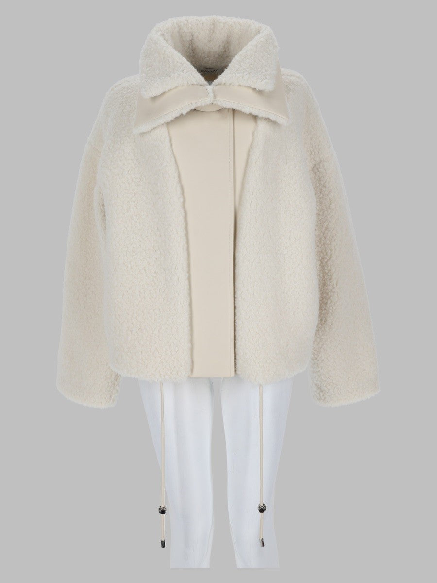 Sportmax Women's Giacca Filtro in Shearling White