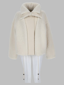 Sportmax Women's Giacca Filtro in Shearling White