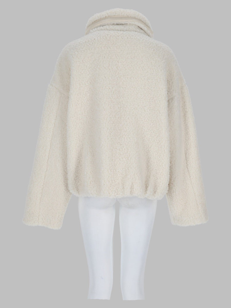 Sportmax Women's Giacca Filtro in Shearling White