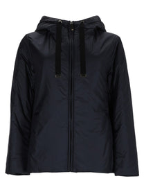 S MAX MARA Women's Giacca Imbottita Con Cappuccio in Tela Antigoccia Blue