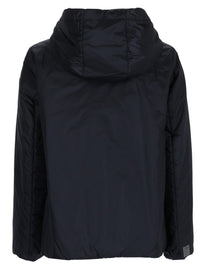 S MAX MARA Women's Giacca Imbottita Con Cappuccio in Tela Antigoccia Blue