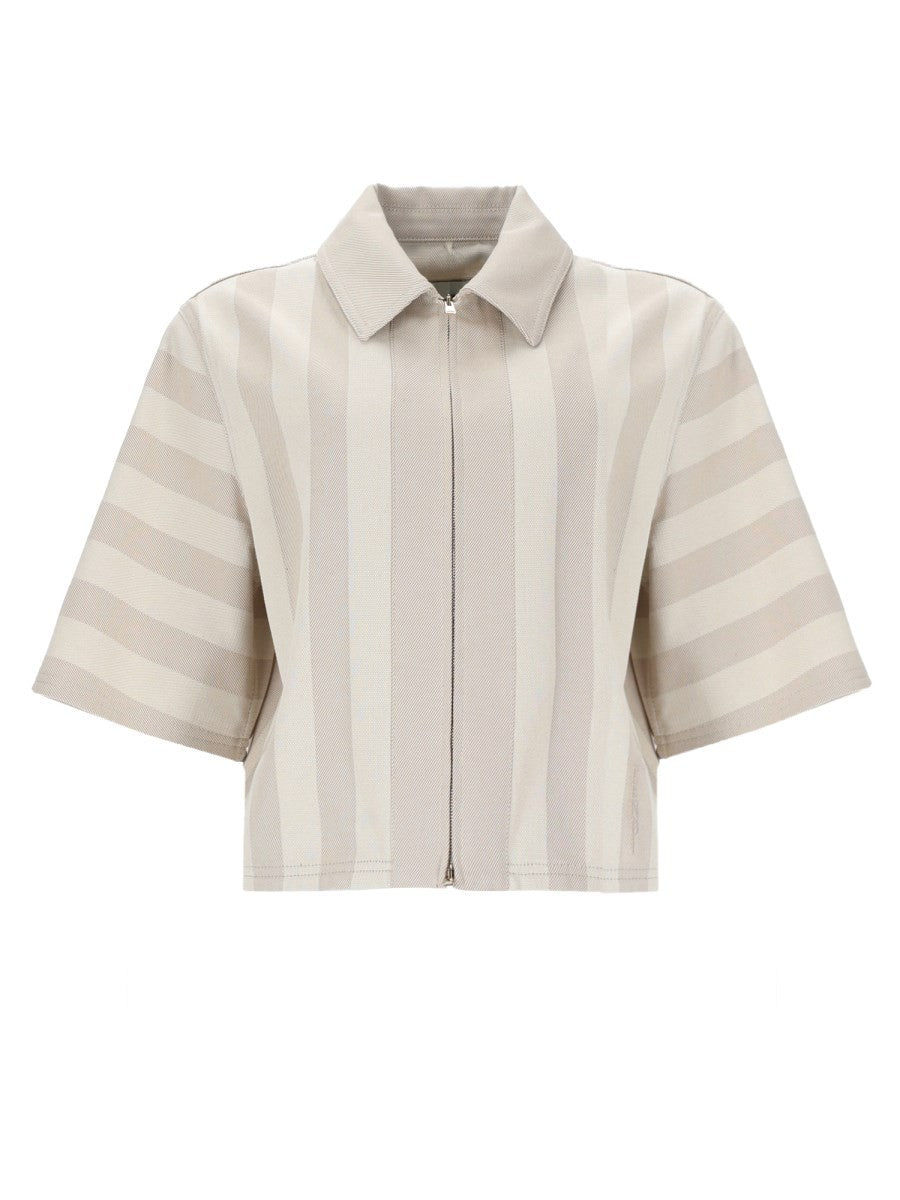 Fendi Women's Giacca in Drill Pequin Beige