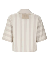 Fendi Women's Giacca in Drill Pequin Beige