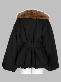 ROTATE Birger Christensen Women's Giacca in Ecopelliccia Black