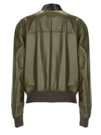 Bottega Veneta Women's Giacca in Pelle Lucida Green