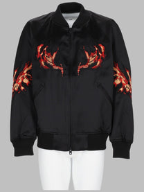 Y-3 Men's Giacca in Raso Con Ricami Black