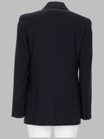 Max Mara Studio Women's Giacca Monopetto in Tela DI Lana Blue
