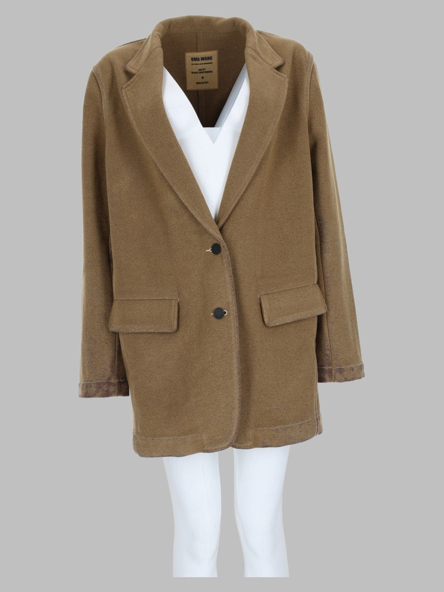 Uma Wang Women's Single-Breasted Jane Jacket Brown