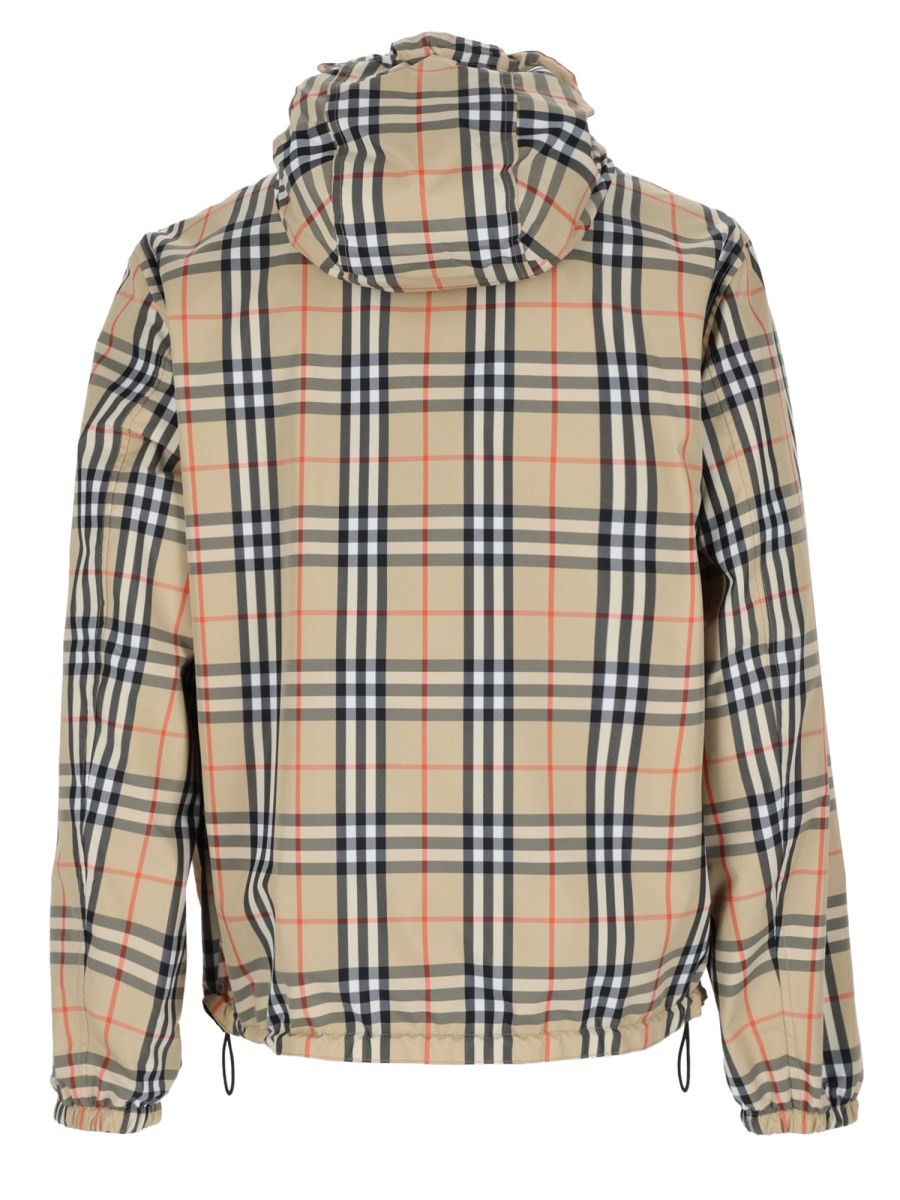 Burberry Men's Giacca Newport Reversibile Con Motivo Check Beige