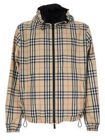 Burberry Men's Giacca Newport Reversibile Con Motivo Check Beige