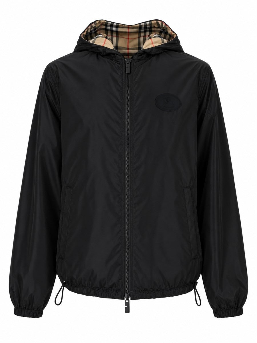 Burberry Men's Giacca Newport Reversibile Con Motivo Check Beige
