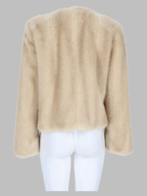 Max Mara Studio Women's Giacca Palchi in Ecopelliccia Beige