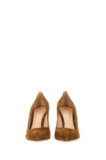 Gianvito rossi women’s decolletè gianvito brown brown suede high-heeled pumps with pointed toe and minimalist design