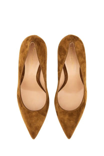 Tan suede pointed-toe high heels from gianvito rossi womens decollete gianvito brown collection