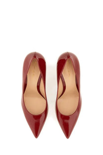 Gianvito Rossi women’s écolleté gianvito red red patent leather pointed-toe high heels front view