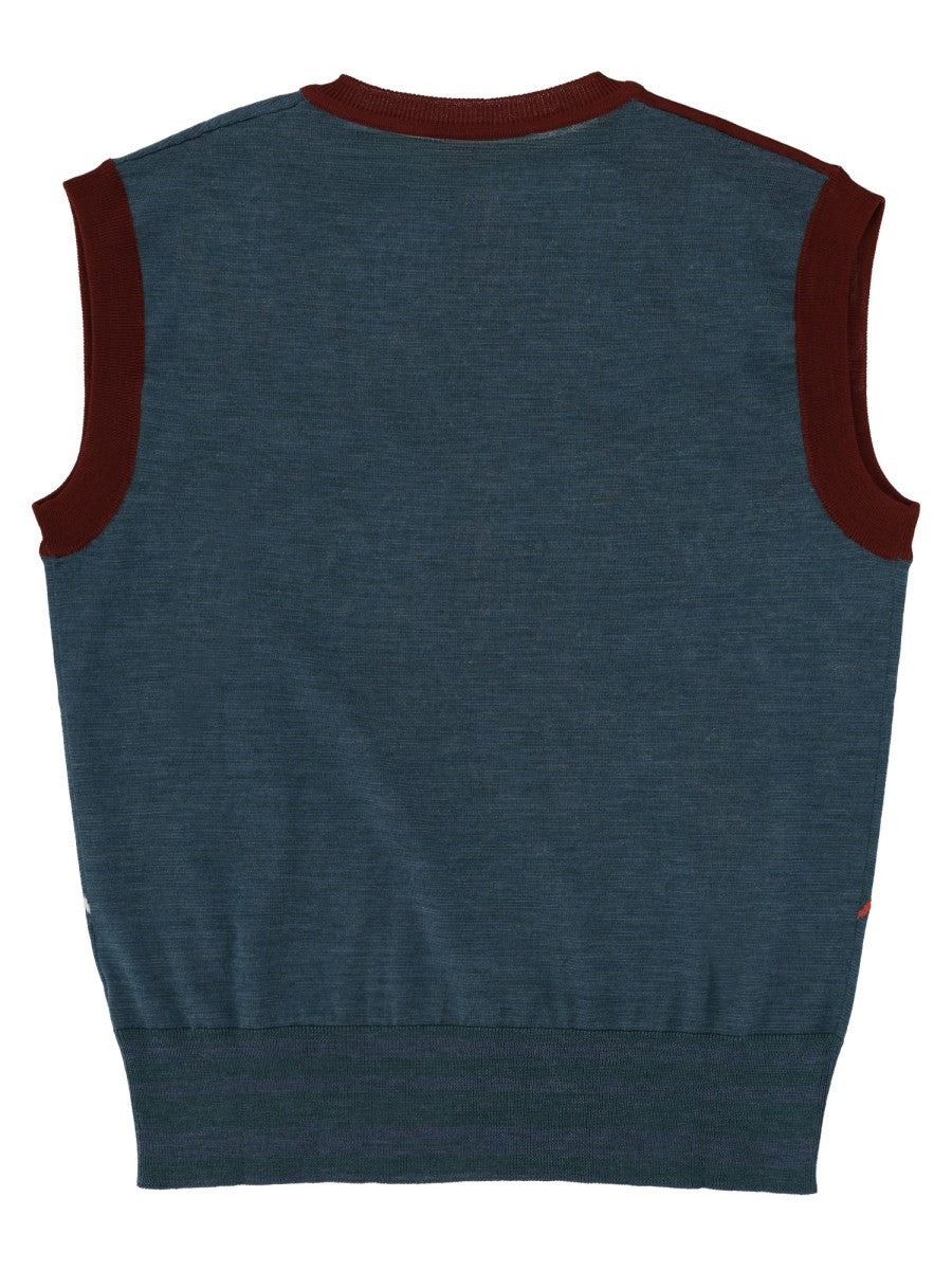 Vivienne Westwood Men's Wool Gilet Argyle Multicolor, view 2