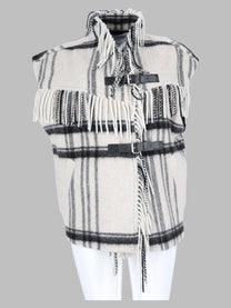 Isabel Marant Étoile Women's Gilet Ginesa Con Frange Grey